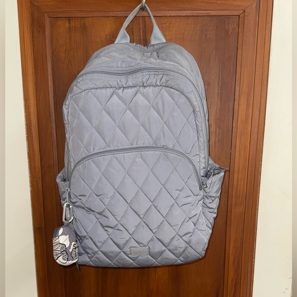 Vera Bradley Quilted Gray Backpack